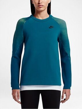 Nike (WMNS) Sportswear Tech Fleece Crew Green Abyss Women’s M